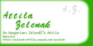 attila zelenak business card